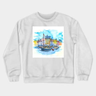 Nyhavn, Copenhagen, Denmark. Crewneck Sweatshirt